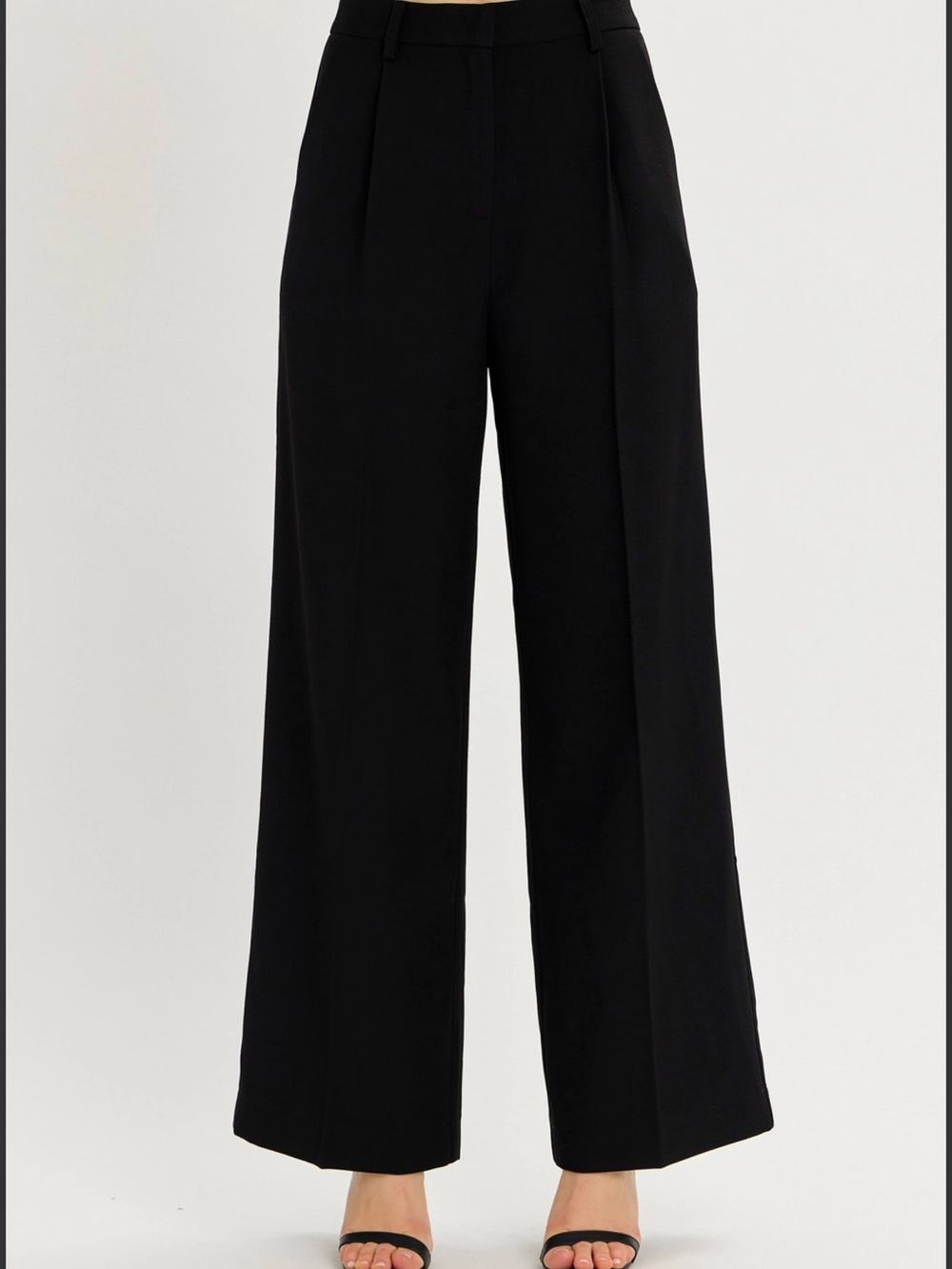 (724) Classic Pleated Full Length High Waist Trousers - S - NWT